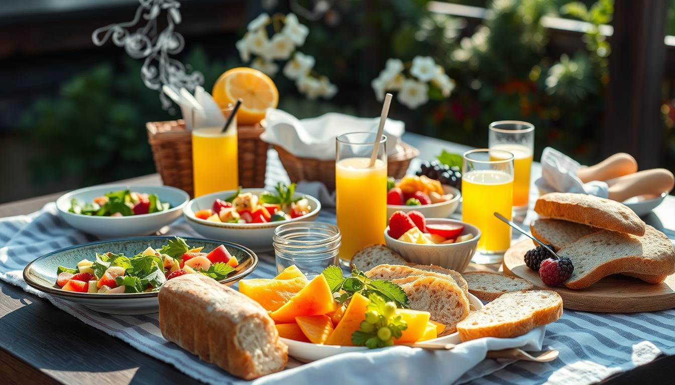 Fresh seasonal ingredients arranged for home cooking